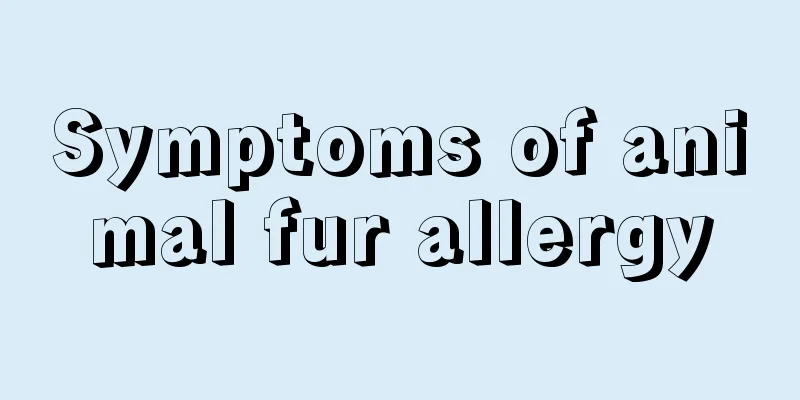 Symptoms of animal fur allergy