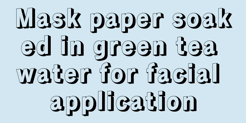 Mask paper soaked in green tea water for facial application