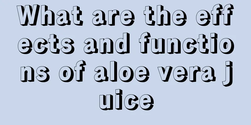 What are the effects and functions of aloe vera juice