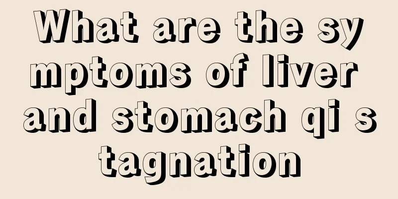 What are the symptoms of liver and stomach qi stagnation