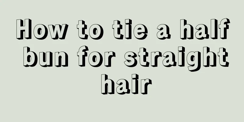 How to tie a half bun for straight hair