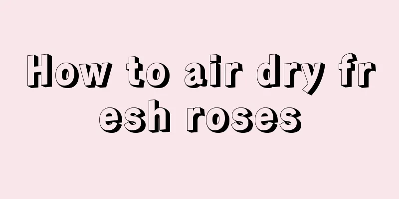 How to air dry fresh roses