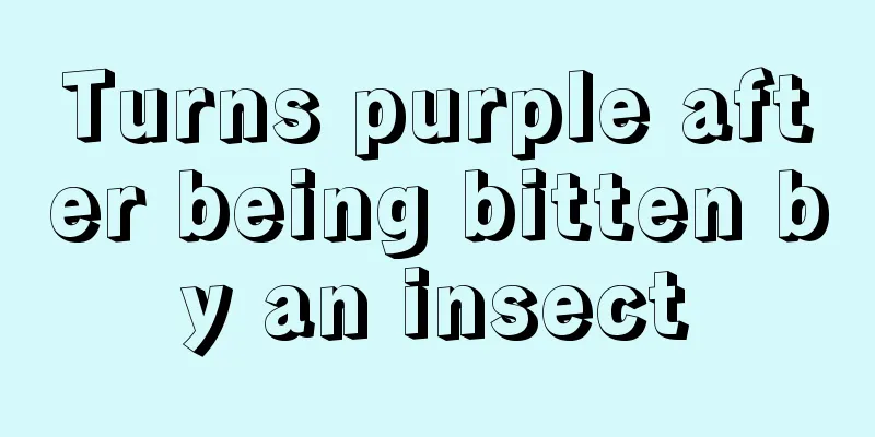 Turns purple after being bitten by an insect