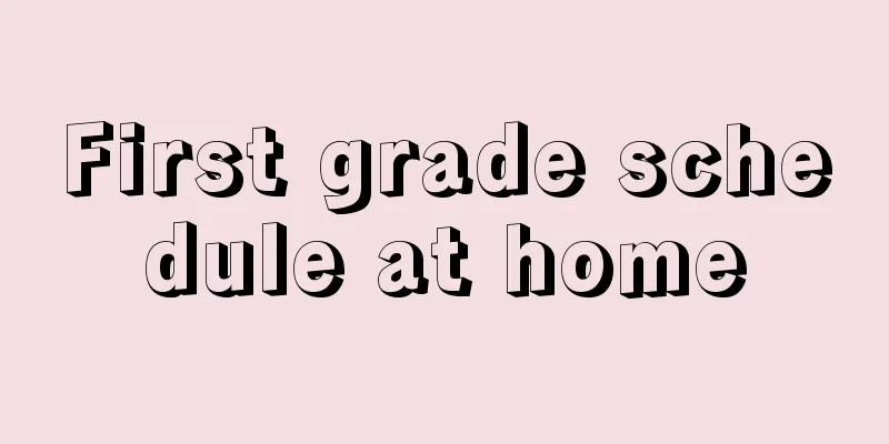 First grade schedule at home