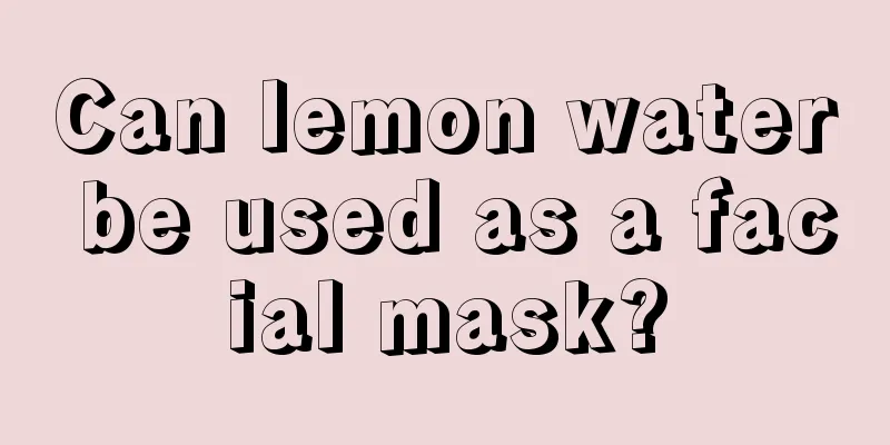 Can lemon water be used as a facial mask?