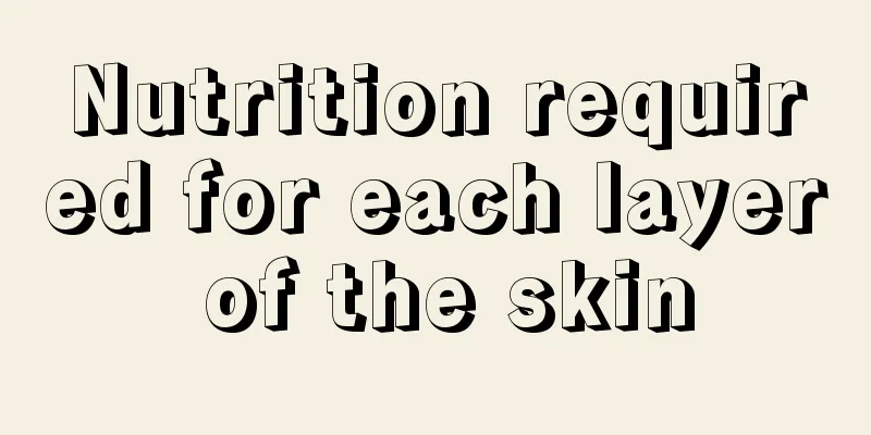 Nutrition required for each layer of the skin