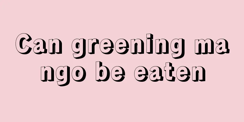 Can greening mango be eaten
