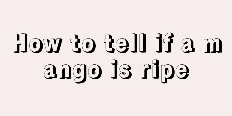 How to tell if a mango is ripe