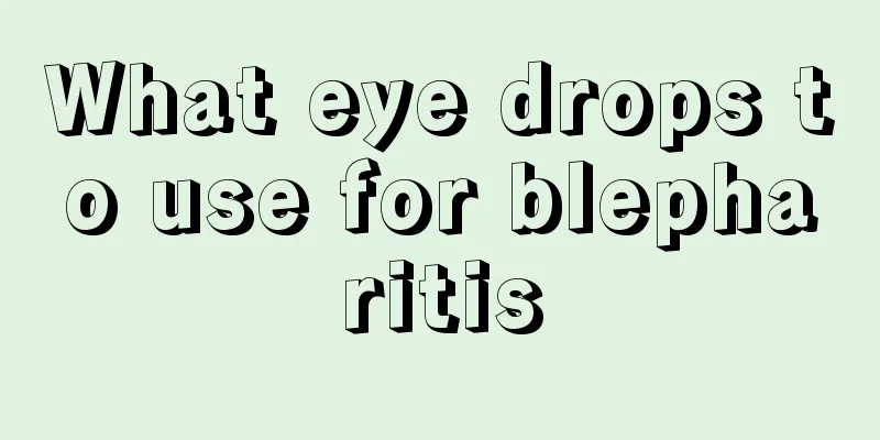 What eye drops to use for blepharitis