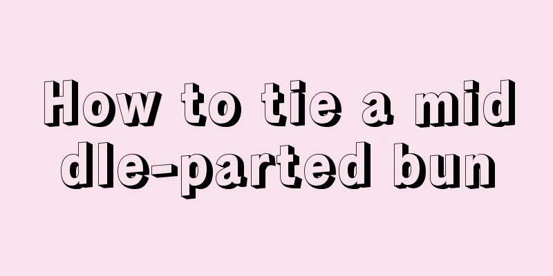 How to tie a middle-parted bun