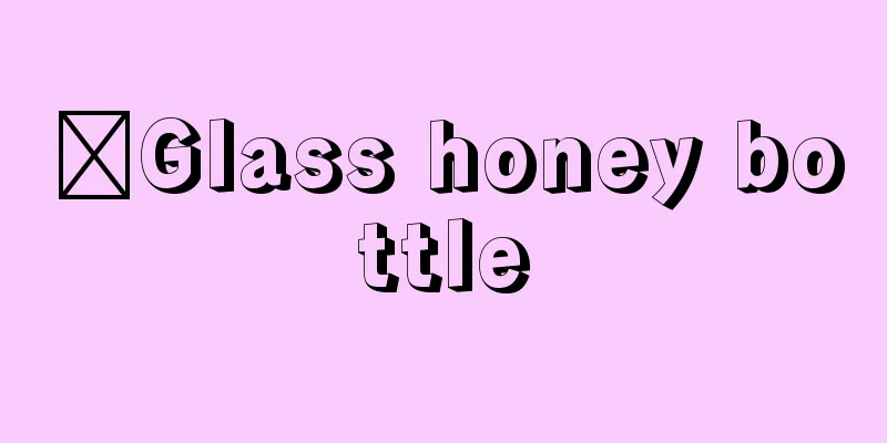 ​Glass honey bottle
