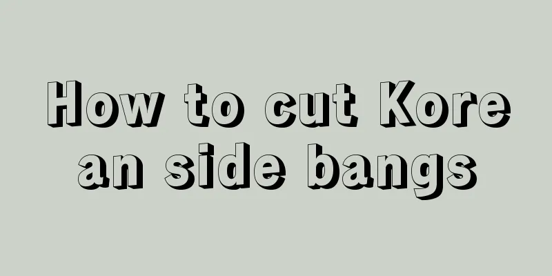How to cut Korean side bangs