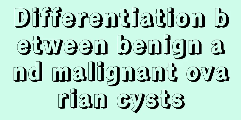 Differentiation between benign and malignant ovarian cysts