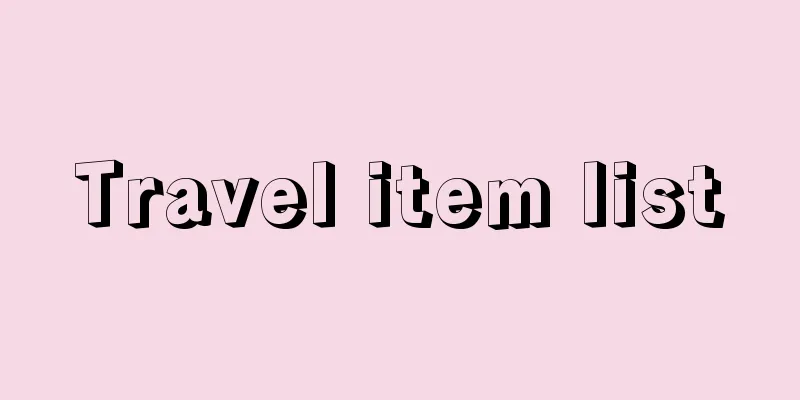 Travel item list