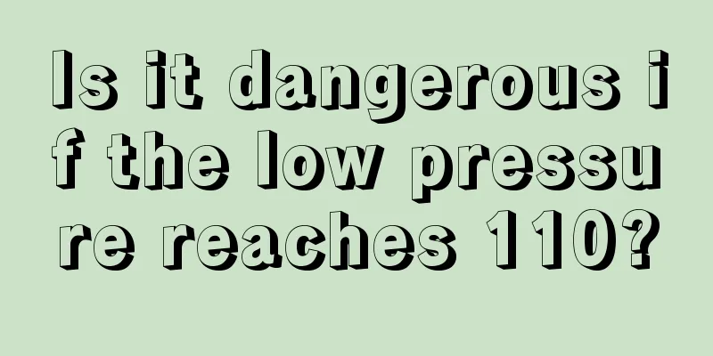 Is it dangerous if the low pressure reaches 110?