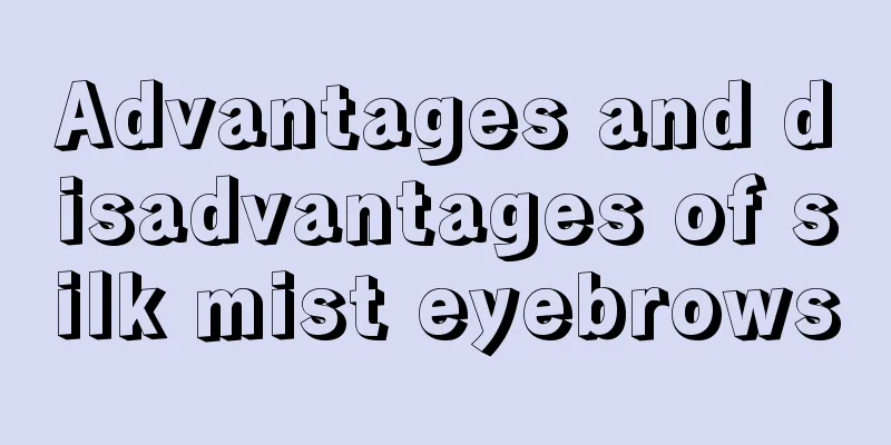 Advantages and disadvantages of silk mist eyebrows