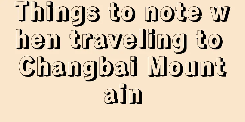 Things to note when traveling to Changbai Mountain