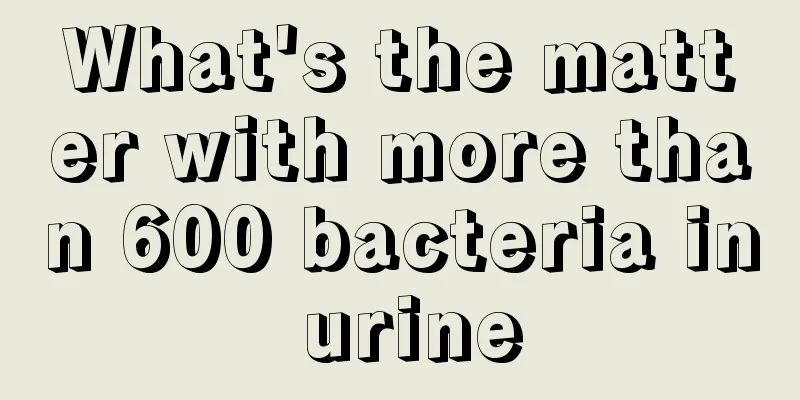 What's the matter with more than 600 bacteria in urine