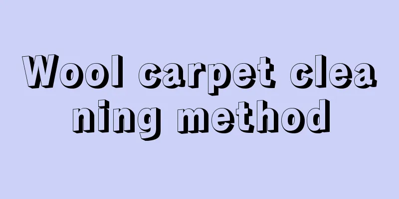 Wool carpet cleaning method