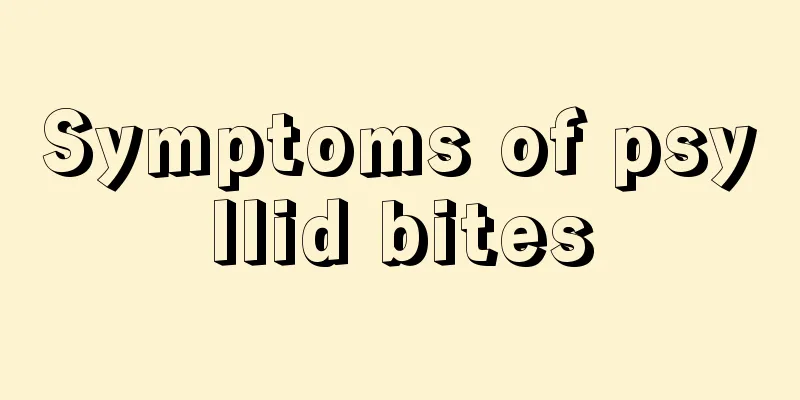 Symptoms of psyllid bites