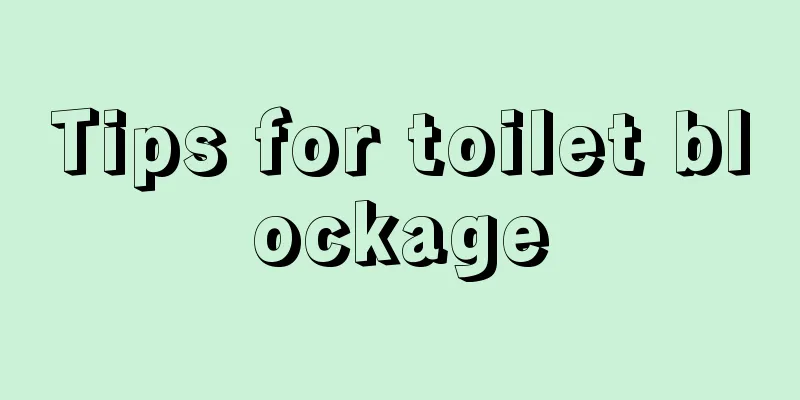 Tips for toilet blockage