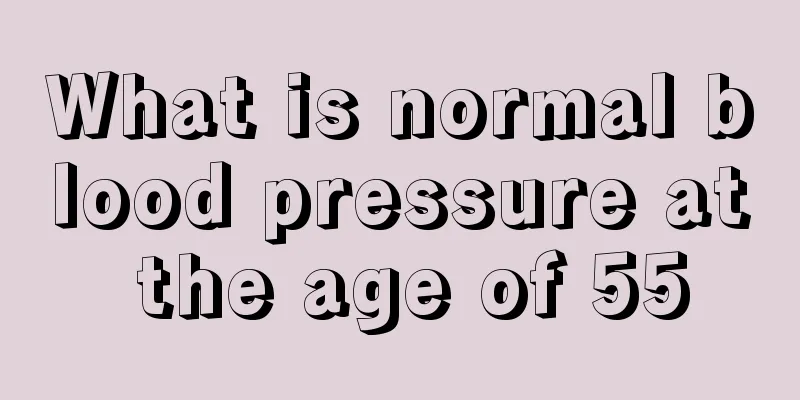 What is normal blood pressure at the age of 55