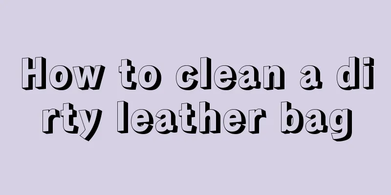 How to clean a dirty leather bag