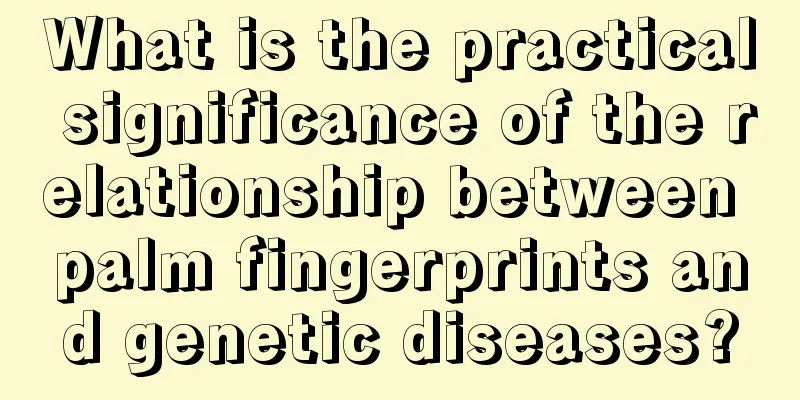 What is the practical significance of the relationship between palm fingerprints and genetic diseases?