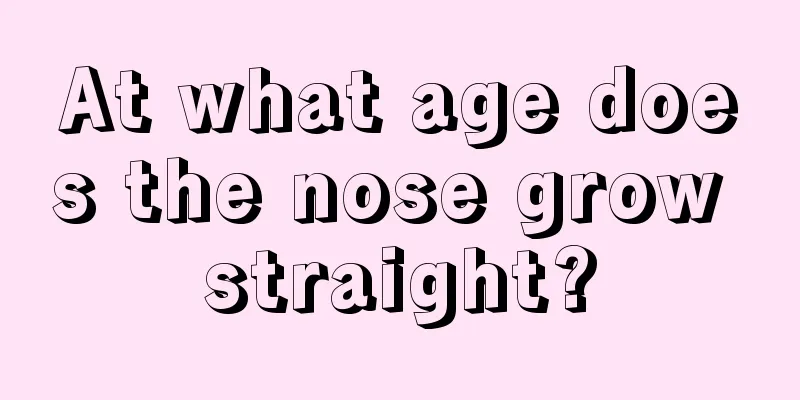 At what age does the nose grow straight?