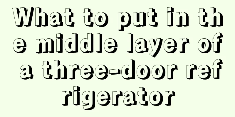 What to put in the middle layer of a three-door refrigerator