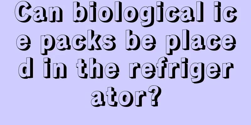 Can biological ice packs be placed in the refrigerator?