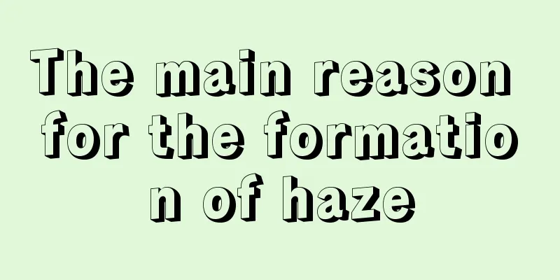 The main reason for the formation of haze