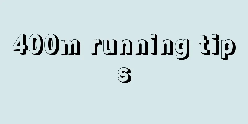 400m running tips
