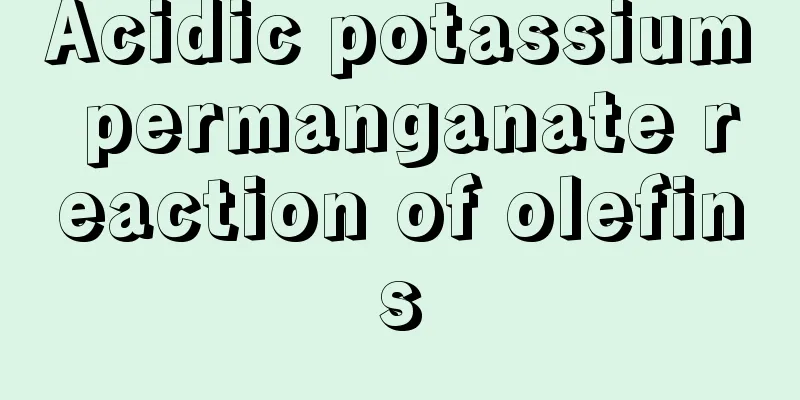 Acidic potassium permanganate reaction of olefins