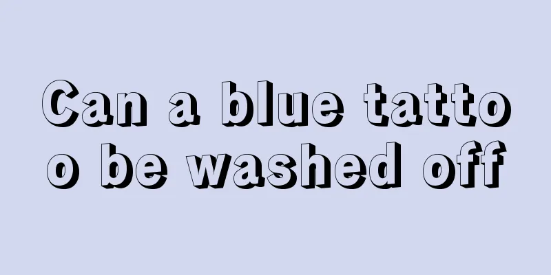 Can a blue tattoo be washed off