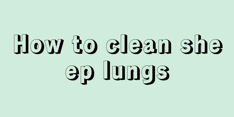 How to clean sheep lungs