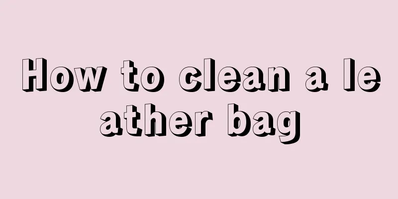 How to clean a leather bag