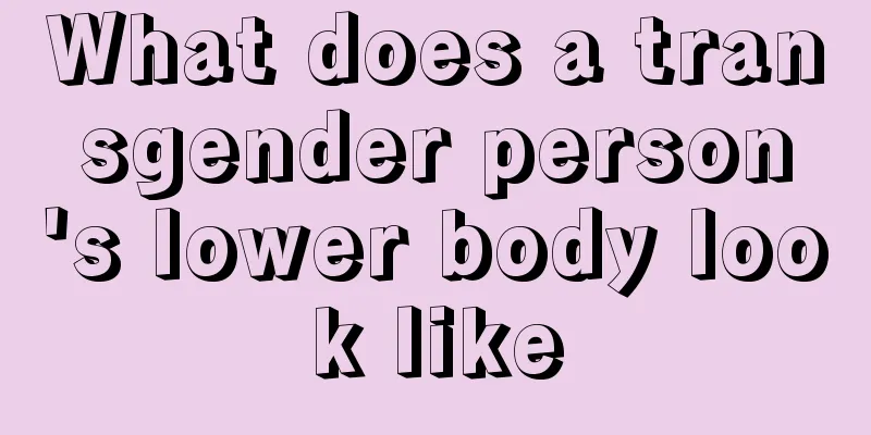 What does a transgender person's lower body look like