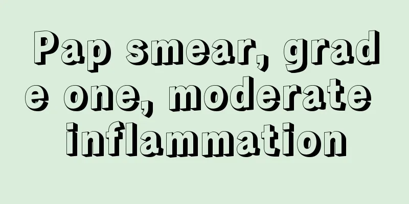 Pap smear, grade one, moderate inflammation