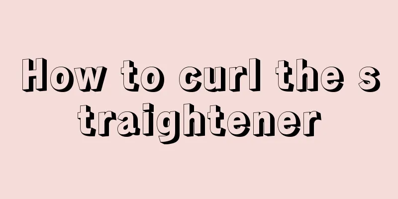 How to curl the straightener