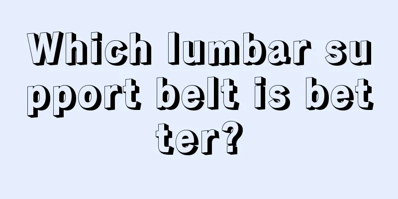Which lumbar support belt is better?
