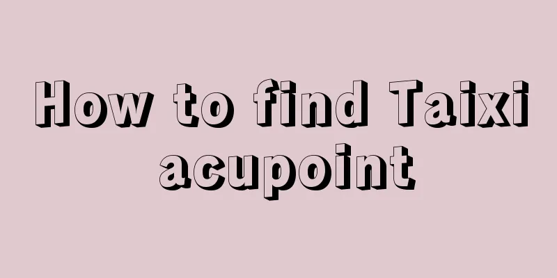 How to find Taixi acupoint