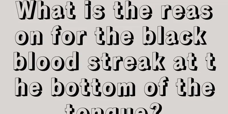What is the reason for the black blood streak at the bottom of the tongue? 