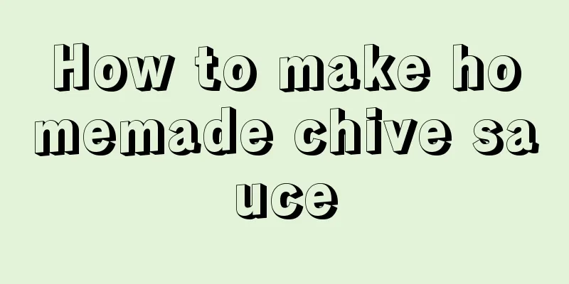 How to make homemade chive sauce