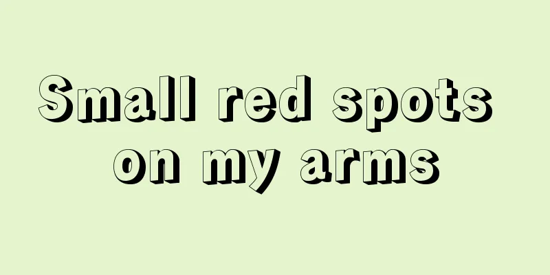 Small red spots on my arms