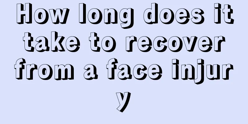 How long does it take to recover from a face injury