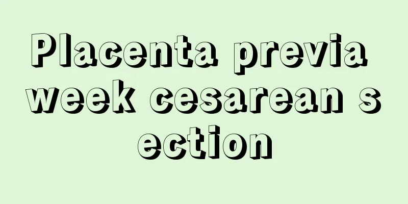 Placenta previa week cesarean section