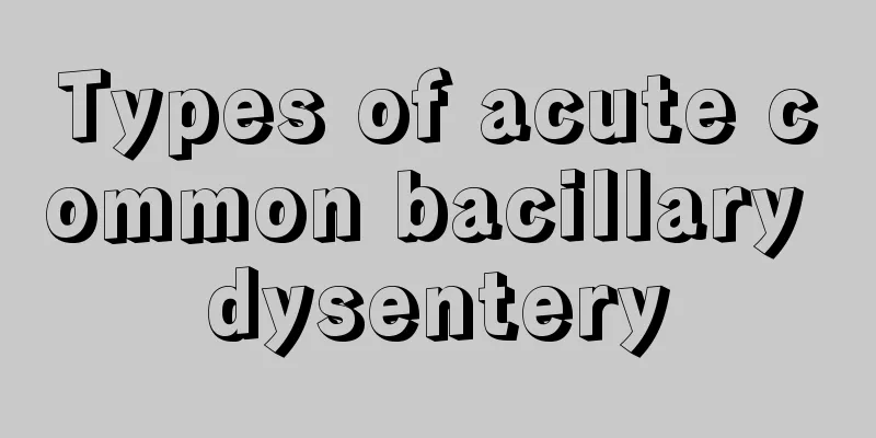 Types of acute common bacillary dysentery