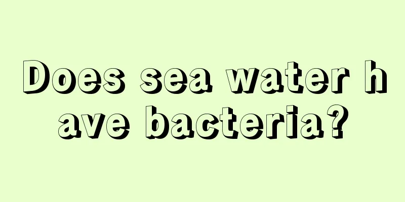 Does sea water have bacteria?
