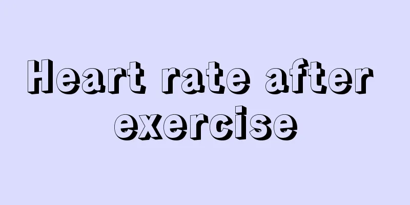 Heart rate after exercise